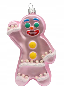 SKLENENÉ VIANOČNÉ GOLE Luděk perníčky 12,5 cm